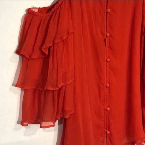 NWOT Anthropologie MAEVE Zelda Ruffle Sleeve Top - Picture 5 of 13